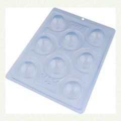 BWB Chocolate Mould 3-part - Round Bonbon Detailed 