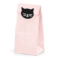 PartyDeco Treat Bags Cat pk/6